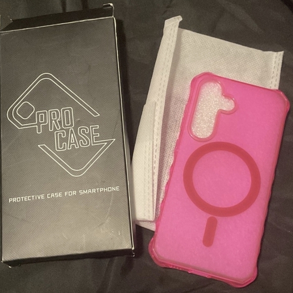 Other - Pink Protective Phone Case - Samsung Galaxy S25 - Neon Pink